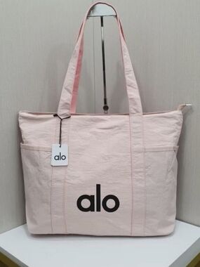 Alo Women's Pink Logo Tote Bag